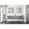 Lexora Geneva 80" W x 22" D Dark Grey Double Bath Vanity and Marble Top