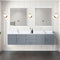 Lexora Geneva 80" W x 22" D Dark Grey Double Bath Vanity and Marble Top with 30" LED Mirrors