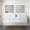 Lexora Geneva 84" W x 22" D Double Bath Vanity and 36" LED Mirrors