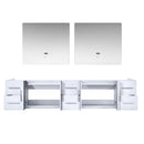 Lexora Geneva 84" W x 22" D Double Bath Vanity and 36" LED Mirrors