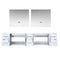 Lexora Geneva 84" W x 22" D Double Bath Vanity and 36" LED Mirrors