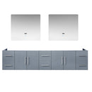 Lexora Geneva 84" W x 22" D Double Bath Vanity and 36" LED Mirrors