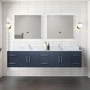 Lexora Geneva 84" W x 22" D Double Bath Vanity, Marble Top with 36" LED Mirrors