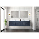 Lexora Geneva 84" W x 22" D Double Bath Vanity, Marble Top with 36" LED Mirrors