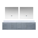 Lexora Geneva 84" W x 22" D Double Bath Vanity, Marble Top with 36" LED Mirrors