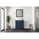 Lexora Jacques 30" W x 22" D Single Bath Vanity with Marble Top and 28" Mirror