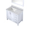 Lexora Jacques 36" W x 22" D Offset White Single Bath Vanity with Marble Top and 34" Mirrors