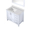 Lexora Jacques 36" W x 22" D Offset White Single Bath Vanity with Marble Top and 34" Mirrors