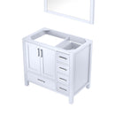 Lexora Jacques 36" W x 22" D Offset Single Bath Vanity and 34" Mirror