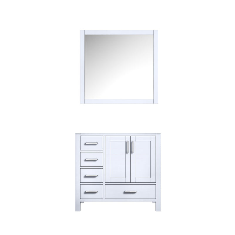 Lexora Jacques 36" W x 22" D Offset Single Bath Vanity and 34" Mirror