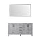 Lexora Jacques 60" W x 22" D Double Bath Vanity and 58" Mirror