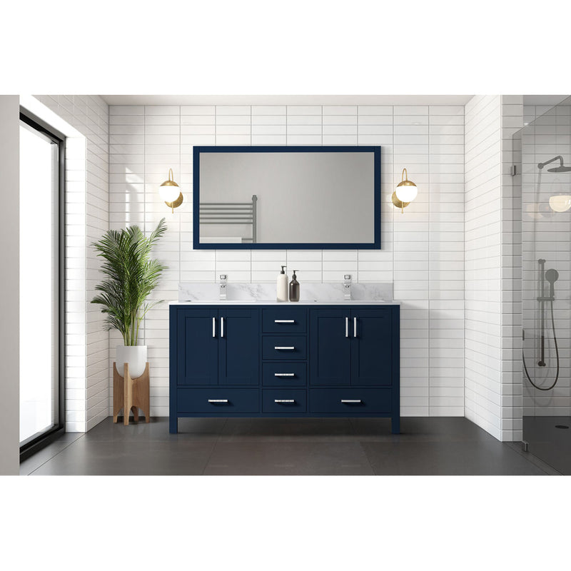 Lexora Jacques 60" W x 22" D Double Bath Vanity and Marble Top