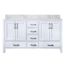 Lexora Jacques 60" W x 22" D Double Bath Vanity and Marble Top