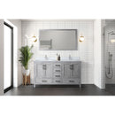 Lexora Jacques 60" W x 22" D Double Bath Vanity and Marble Top with Faucet Set and 58" Mirror