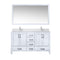 Lexora Jacques 60" W x 22" D Double Bath Vanity and Marble Top with Faucet Set and 58" Mirror