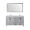 Lexora Jacques 60" W x 22" D Double Bath Vanity and Marble Top with Faucet Set and 58" Mirror