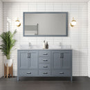 Lexora Jacques 72" W x 22" D Double Bath Vanity and 28" Mirror