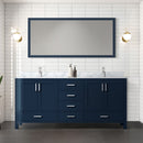 Lexora Jacques 72" W x 22" D Double Bath Vanity and 28" Mirror