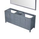 Lexora Jacques 72" W x 22" D Double Bath Vanity and 28" Mirror