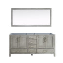 Lexora Jacques 72" W x 22" D Double Bath Vanity and 28" Mirror