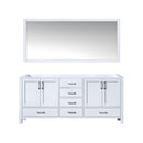 Lexora Jacques 72" W x 22" D Double Bath Vanity and 28" Mirror