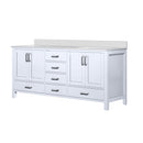 Lexora Jacques 72" W x 22" D Double Bath Vanity and Marble Top