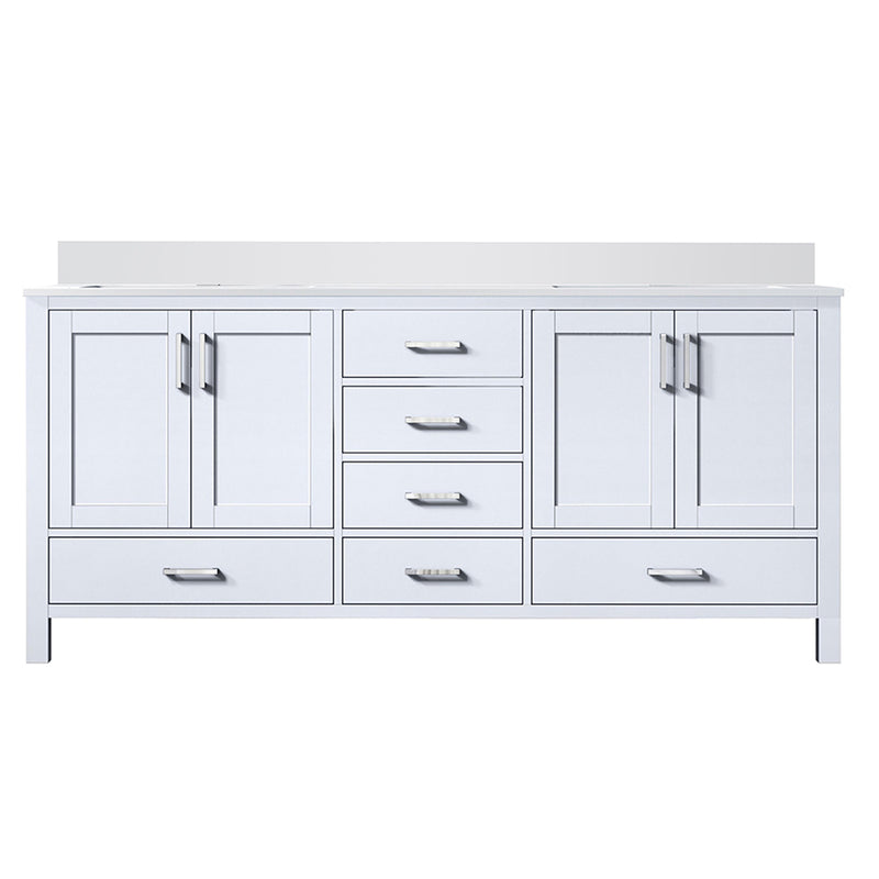 Lexora Jacques 72" W x 22" D Double Bath Vanity and Marble Top