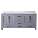 Lexora Jacques 72" W x 22" D Double Bath Vanity and Marble Top