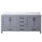 Lexora Jacques 72" W x 22" D Double Bath Vanity and Marble Top