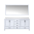 Lexora Jacques 72" W x 22" D Double Bath Vanity and Marble Top with 28" Mirror