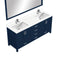 Lexora Jacques 72" W x 22" D Double Bath Vanity and Marble Top, Faucet Set with 28" Mirror