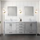 Lexora Jacques 80" W x 22" D Double Bath Vanity and Marble Top