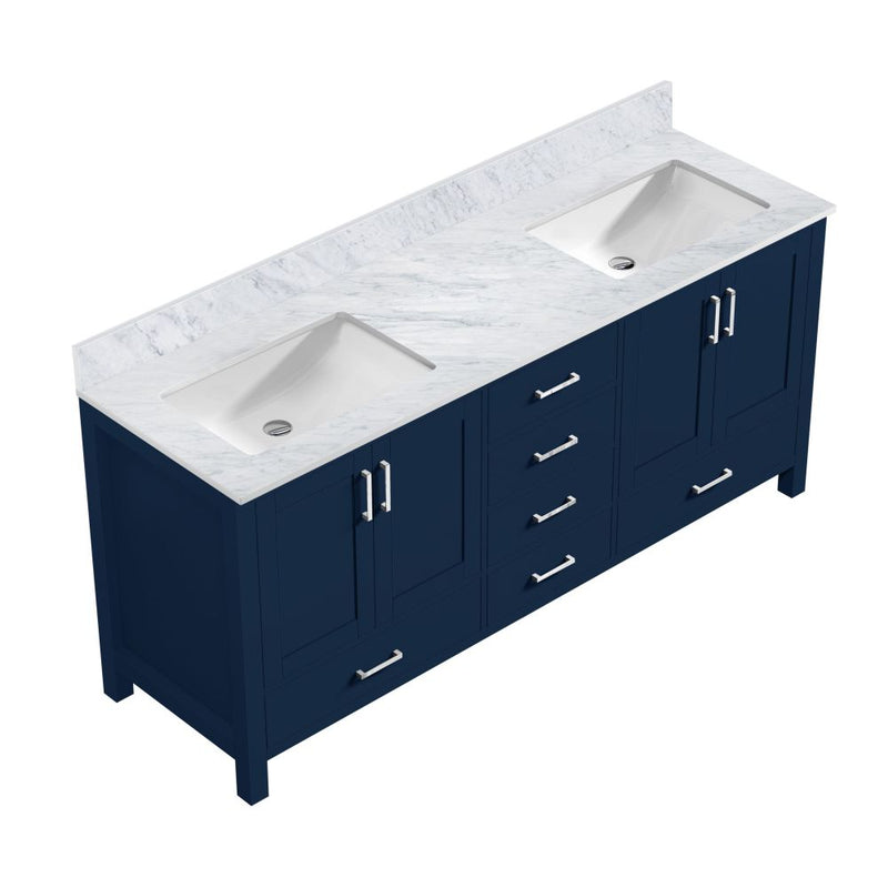 Lexora Jacques 80" W x 22" D Double Bath Vanity and Marble Top