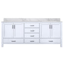 Lexora Jacques 80" W x 22" D Double Bath Vanity and Marble Top