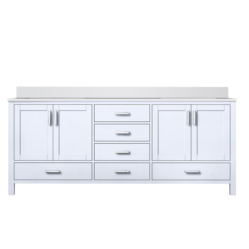 Lexora Jacques 80" W x 22" D Double Bath Vanity and Marble Top