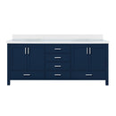 Lexora Jacques 80" W x 22" D Double Bath Vanity and Marble Top