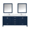 Lexora Jacques 80" W x 22" D Double Bath Vanity and Marble Top with Faucet Set and 30" Mirrors