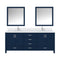 Lexora Jacques 80" W x 22" D Double Bath Vanity and Marble Top with Faucet Set and 30" Mirrors