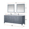 Lexora Jacques 84" W x 22" D Double Bath Vanity