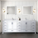 Lexora Jacques 84" W x 22" D Double Bath Vanity and 34" Mirrors