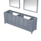 Lexora Jacques 84" W x 22" D Double Bath Vanity and 34" Mirrors