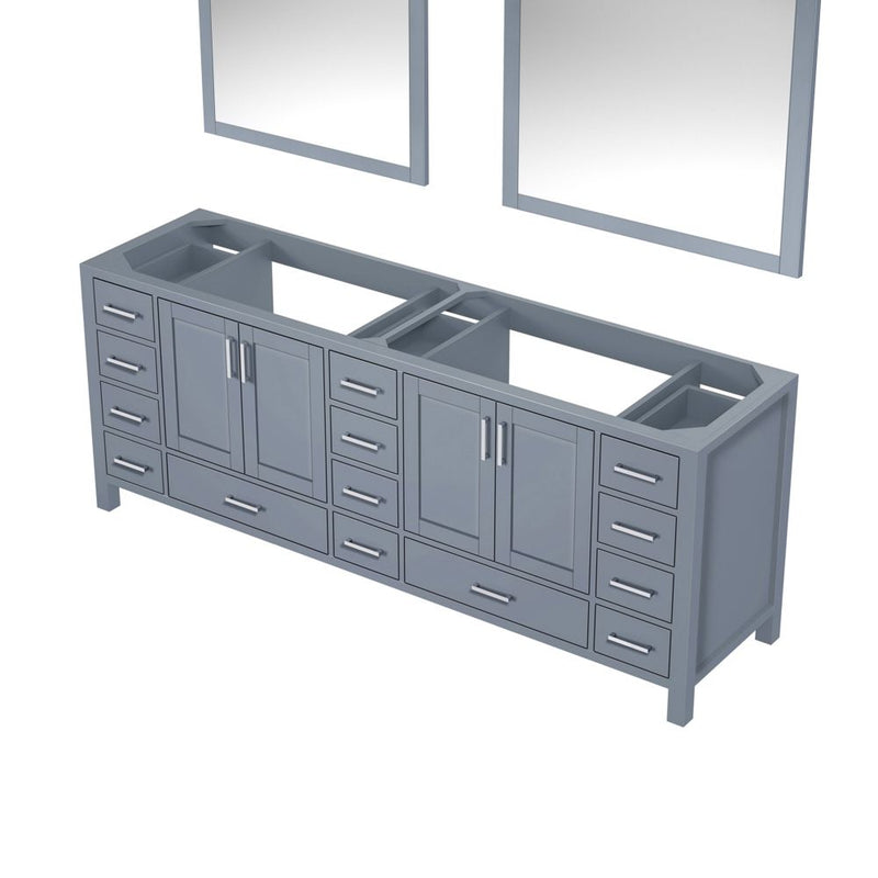 Lexora Jacques 84" W x 22" D Double Bath Vanity and 34" Mirrors