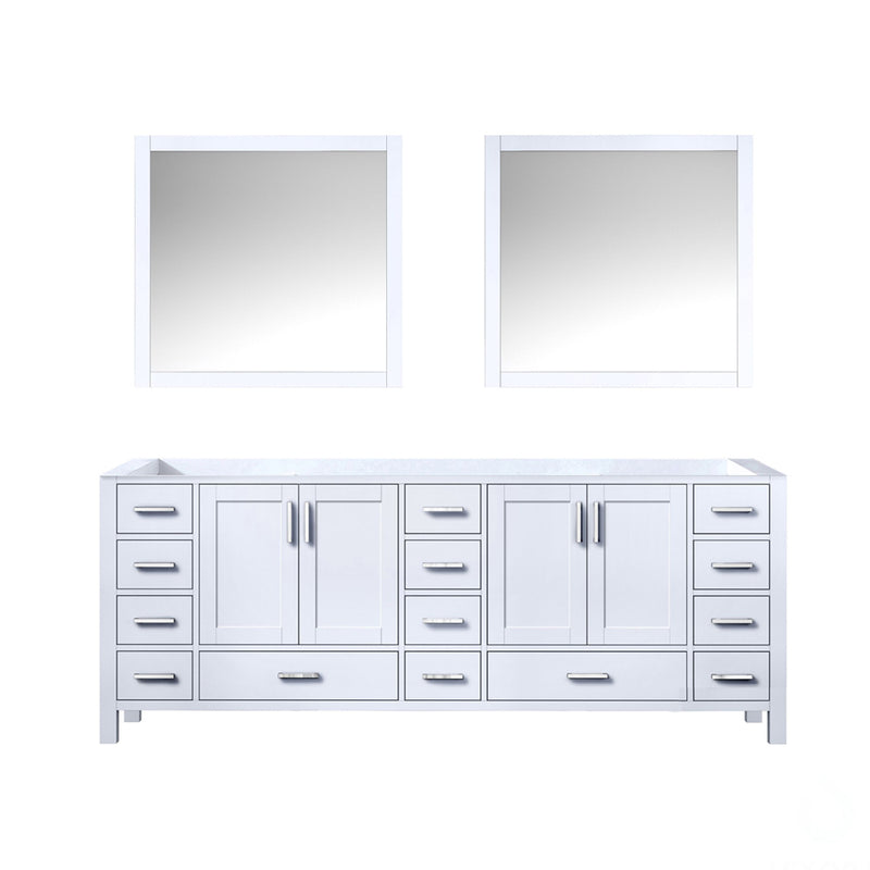 Lexora Jacques 84" W x 22" D Double Bath Vanity and 34" Mirrors