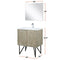 Lexora Lancy 30" W x 20" D Rustic Acacia Bath Vanity Marble Top