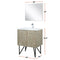 Lexora Lancy 30" W x 20" D Rustic Acacia Bath Vanity White Quartz Top with Faucet Set