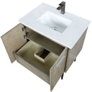 Lexora Lancy 30" W x 20" D Rustic Acacia Bath Vanity White Quartz Top with Faucet Set