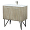 Lexora Lancy 36" W x 20" D Rustic Acacia Bath Vanity White Quartz Top with Faucet Set