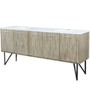 Lexora Lancy 80" W x 20" D Rustic Acacia Double Bath Vanity and Marble Top