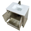 Lexora Lafarre 30" W x 20" D Rustic Acacia Bath Vanity White Quartz Top and Faucet Set