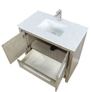 Lexora Lafarre 36" W x 20" D Rustic Acacia Bath Vanity White Quartz Top and Faucet Set